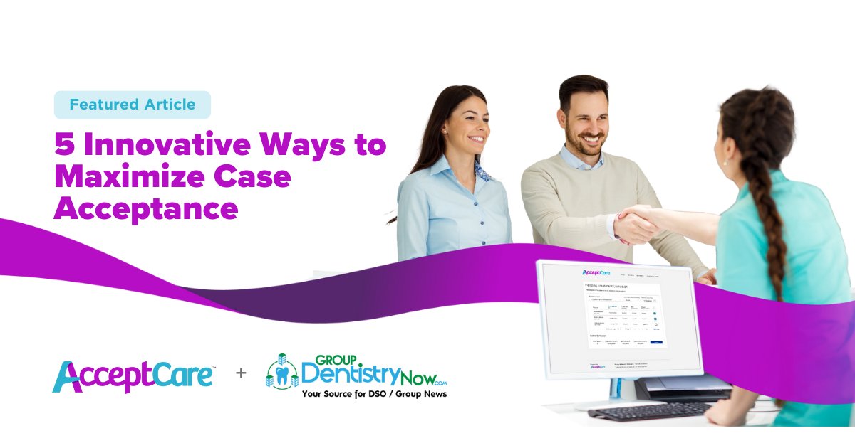 accept_care's tweet photo. 🦷 Exciting News! Check out our featured article on Group Dentistry Now: "Boost Case Acceptance in Your Dental Practice with These 5 Innovative Steps!" 💡Let's get the "Yes!" today with AcceptCare! 💪 Read the full article here:
https://t.co/5aKgHlRGpT https://t.co/jhGCquXUXO