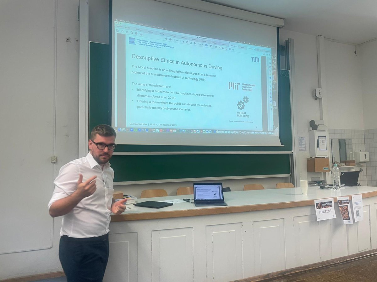 The Responsible AI Forum (@traif2023) on Twitter photo There is no way of opting out from #AutonomousVehicles. Thus, it’s key to collect data on societal opinions and acceptance levels. <a href="/Raphael__Max/">Raphael Max</a> presents the results of his study on user acceptance of autonomous shuttles and stresses the importance of dealing with trend opposers. There is no way of opting out from #AutonomousVehicles. Thus, it’s key to collect data on societal opinions and acceptance levels. <a href="/Raphael__Max/">Raphael Max</a> presents the results of his study on user acceptance of autonomous shuttles and stresses the importance of dealing with trend opposers.