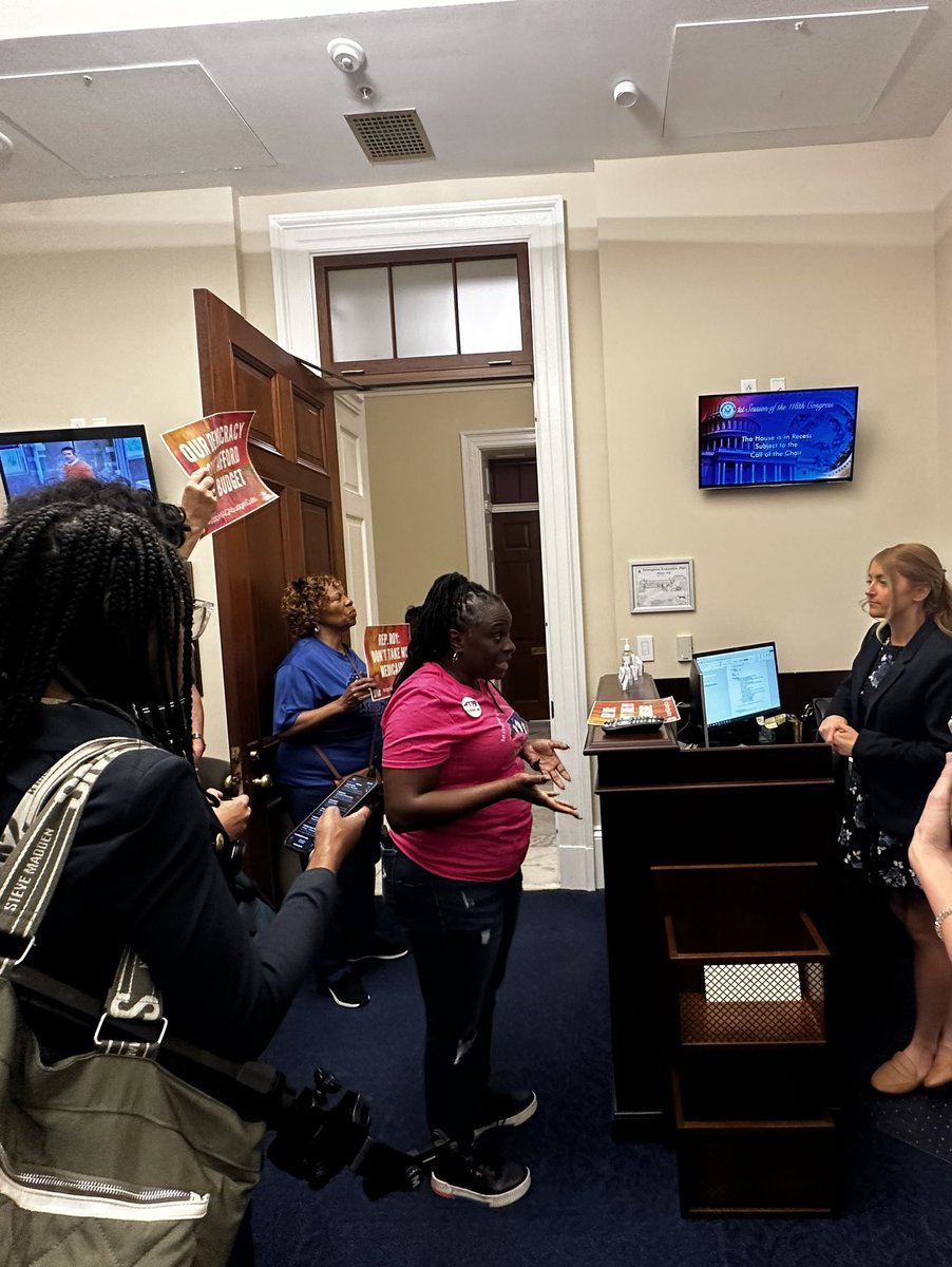 “My name is Tarsha Gunn and I’m asking for you to keep me alive by funding Medicaid and no budget cuts” —  Tarsha Gunn, member <a href="/Action_NC/">Action NC</a> in <a href="/RepChipRoy/">Rep. Chip Roy Press Office</a>’s office