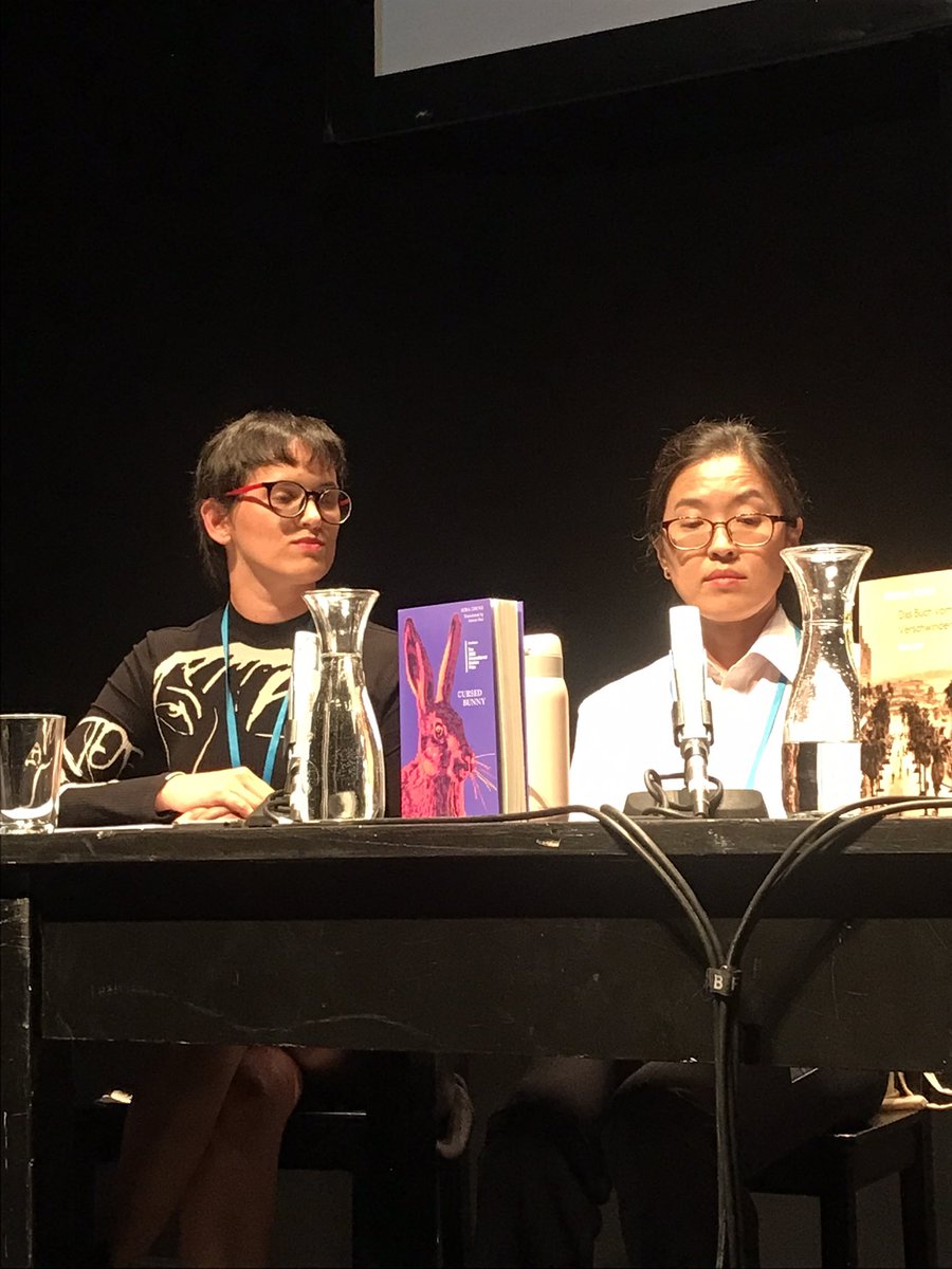 EXC2020's tweet photo. On the final day of “Echo. Echo”, @IbtisamAzem, Bora Chung, and @ShehanKaru are challenging the category of #MagicalRealism @ilb_festival - moderated by our former fellow Ana Rocío Joli. #coloniallegacies https://t.co/NkyVBfQGSz