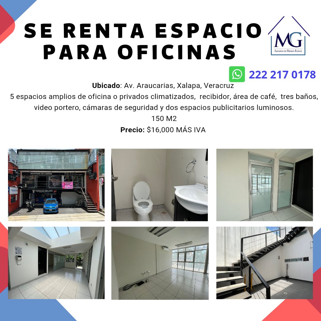 bienes_mg's tweet photo. 📢 RENTA DE ESPACIO DE OFICINAS 📢
Ubicado en Av. Araucarias 📌
En Xalapa, Veracruz 📌
Terreno 150 m² 🌎
¡Comunícate con nosotros para más información! 😉
Nos ayudarías mucho compartiendo con algún interesado ✨
#bienesraices #Puebla #UBICACION #inmobiliaria #casa #mexico #design https://t.co/336kls7GG5