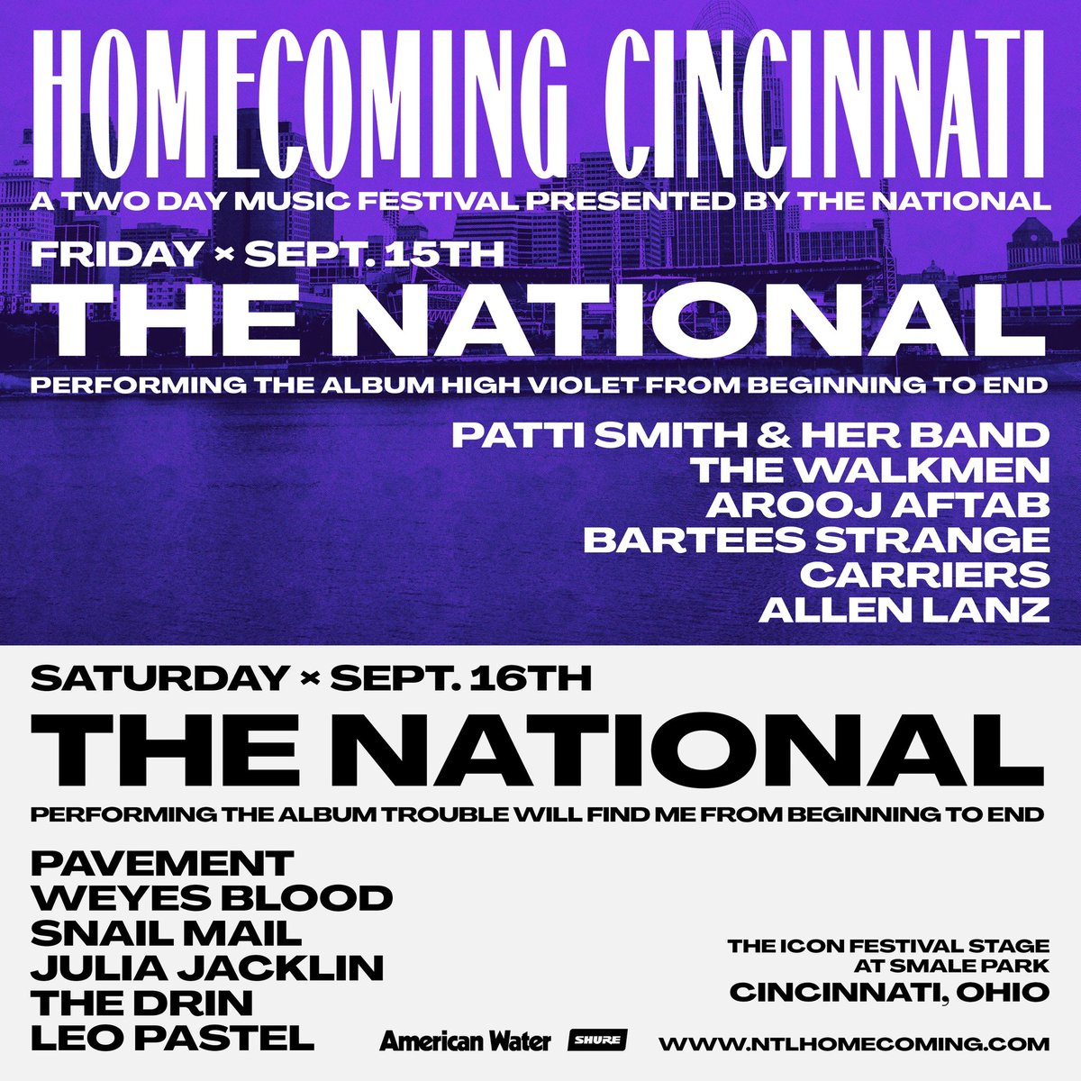 Get ready for this weekend with the official Homecoming playlist! A few of @thenational's favorite tracks from artists playing @ntlhomecoming, past and present. Curated by <a href="/distantstation/">Distant Station Ltd.</a>. 

thenational.ffm.to/homecomingplay…