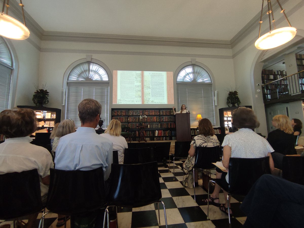This time last week I had the privilege of giving a lecture at the oldest library in America, the Charleston Library Society. It's been a delight digging around in their collections and I can't wait to return in the future.