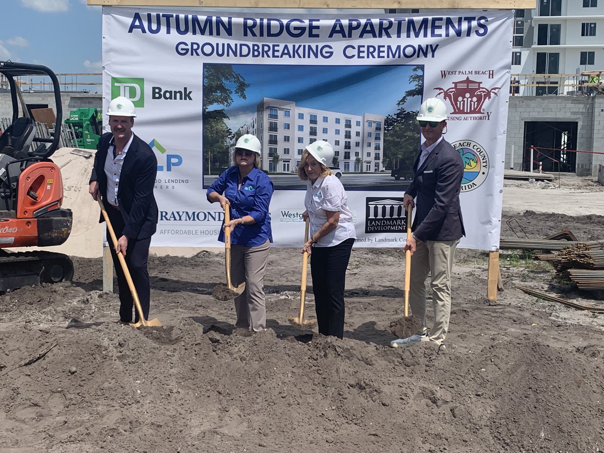 NLPinc's tweet photo. NLP is proud to partner with Landmark Development Group, Palm Beach County and TD Bank to share the ground breaking of Autumn Ridge Apartments! https://t.co/6m7yY817Fm
