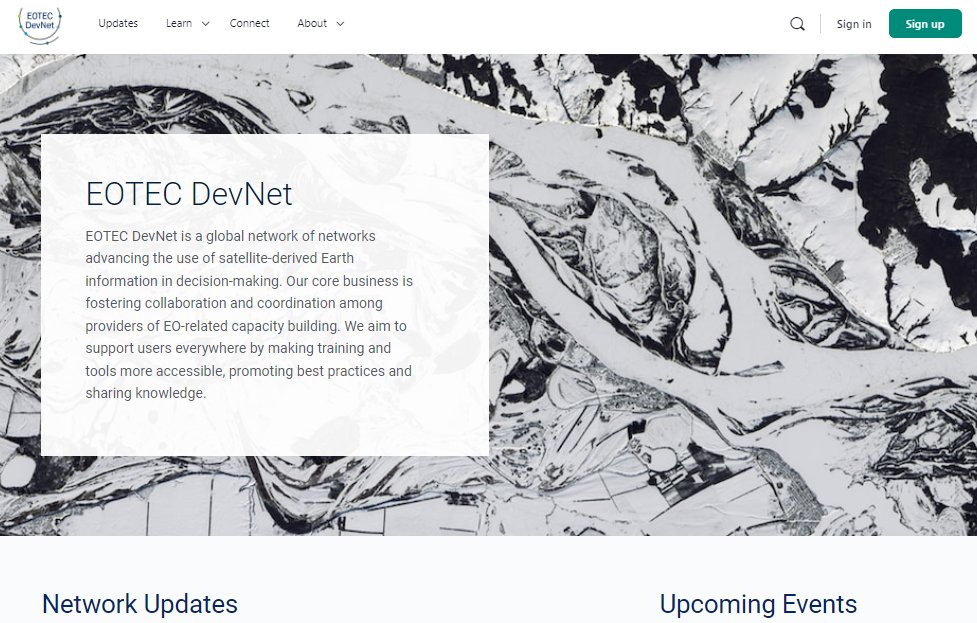 🎉 Exciting news! Our #EOTECDevNet website is officially live! We're fostering cooperation and reducing duplication in Earth observation. Check it out! 

👉 eotecdev.net

<a href="/UNOOSA/">UNOOSA</a> <a href="/CEOSdotORG/">CEOS</a> <a href="/GEOSEC2025/">Group on Earth Observations</a> <a href="/WMO/">World Meteorological Organization</a> #Vlab #earthobservation #capacitybuilding