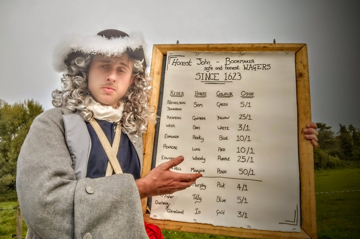 Honest John taking bets in the 1660s.