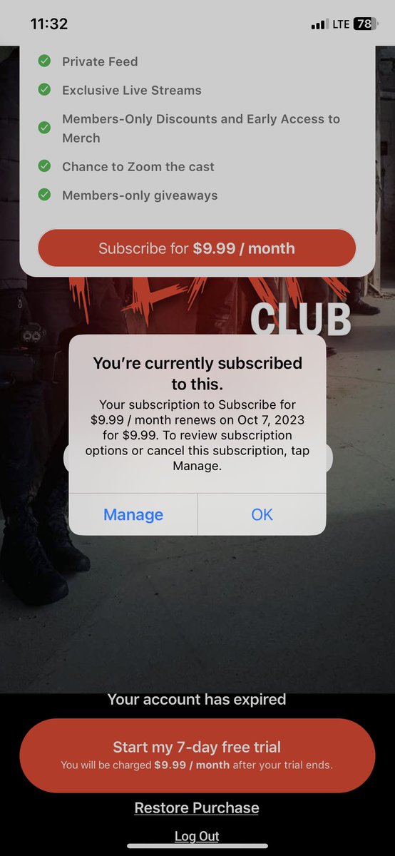 Haylei_Adams's tweet photo. Is any else having issues with fear club app it’s saying I’m subscribed till Oct 7th but yet it’s expired? #projectfear @ProjectFearYT 

can help me figure this out. https://t.co/vzzWZEmStO