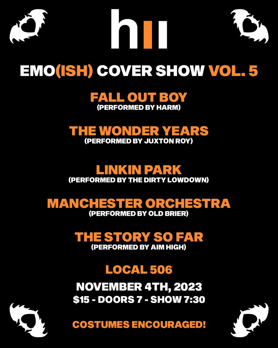 It's back babyy.

Fall Out Boy cover set on 11/4 at Local 506 in Chapel Hill. 

<a href="/JuxtonRoy/">Juxton Roy 🏳️‍🌈🏳️‍⚧️</a> <a href="/tdld_band/">The Dirty Low Down</a> Old Brier <a href="/AimHigh803/">Aim High (Local Band Forever)</a>