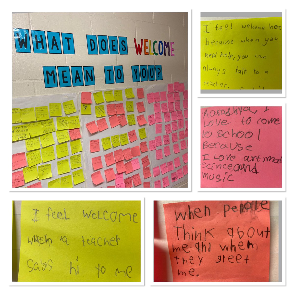 FhesHeights's tweet photo. Student voices at Fairview Heights describing what “welcome” means to them! #studentwellbeing https://t.co/tc4mv6YnSw