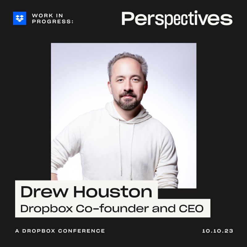 Dropbox's tweet photo. Work has changed, but we believe it can still be dynamic, purposeful, and full of possibility. Join us in-person for Work in Progress: Perspectives. #DropboxWIP