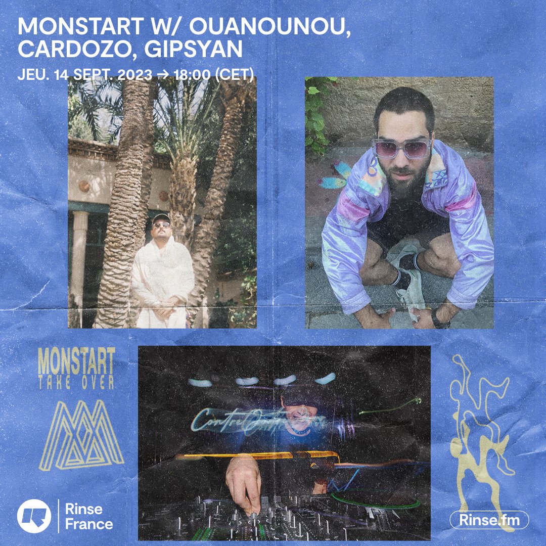Il est 18h !

Tout de suite, vous êtes avec <a href="/MonstartCrew/">Monstart</a> qui présente #Cardozo, #Gipsyan et #Ouanounou !

🎶 rinse.fr/podcasts/

#verrouillé 🔒