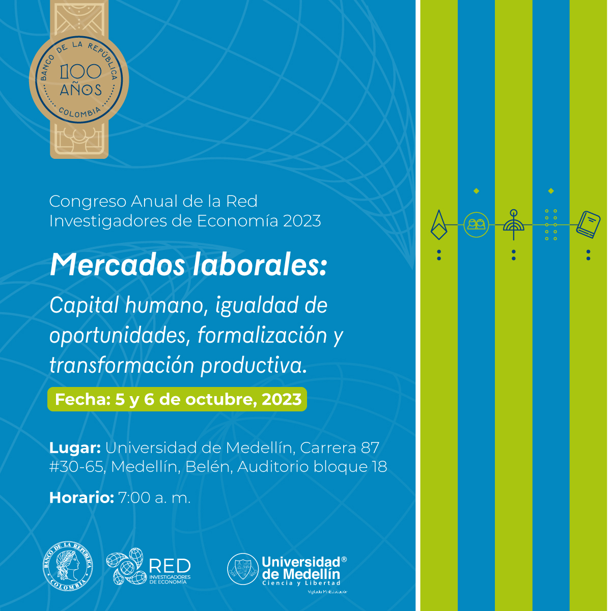 Red Investigadores de Economía (@economia_red) on Twitter photo 🥁🥁¡Llegó el momento más esperado!🥁🥁
🥳Les compartimos la agenda del #CongresoAnual2023 que realizaremos junto con la <a href="/UdeMedellin_/">Universidad de Medellín</a>, este año con ocasión de los #100AñosBanrep <a href="/BancoRepublica/">Banco República 🇨🇴</a>
👇Hablemos un poco de este evento👇 🥁🥁¡Llegó el momento más esperado!🥁🥁
🥳Les compartimos la agenda del #CongresoAnual2023 que realizaremos junto con la <a href="/UdeMedellin_/">Universidad de Medellín</a>, este año con ocasión de los #100AñosBanrep <a href="/BancoRepublica/">Banco República 🇨🇴</a>
👇Hablemos un poco de este evento👇