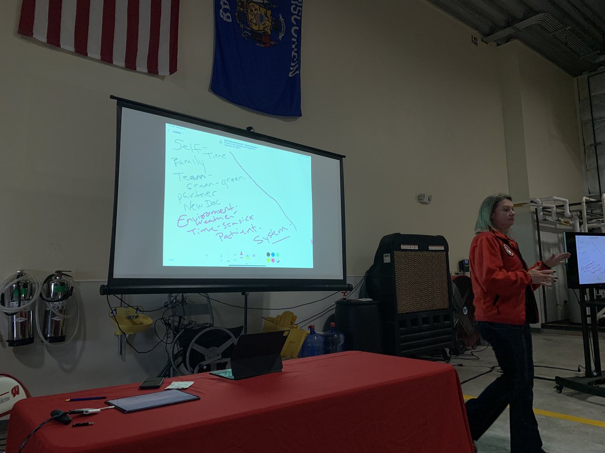 Great talk <a href="/UWMedFlight/">UW Health Med Flight</a> Safety Day, from <a href="/ashleyliebig/">ashley liebig</a> on the importance of debriefs, using the framework of the zero point survey and STEPS-GAP. Self, Team, Environment, Patient, System. Goal, Action, Plan. <a href="/UWEmerMed/">Univ. of Wisconsin Emergency Medicine</a>  <a href="/MadtownEM/">Univ. of Wisconsin EM Residency</a> <a href="/AMPAdocs/">AMPA</a> <a href="/NAEMSP/">NAEMSP</a> <a href="/DrewCathers/">Drew Cathers, MD</a> <a href="/FLTDOC1/">Mike Abernethy 🇺🇸</a>