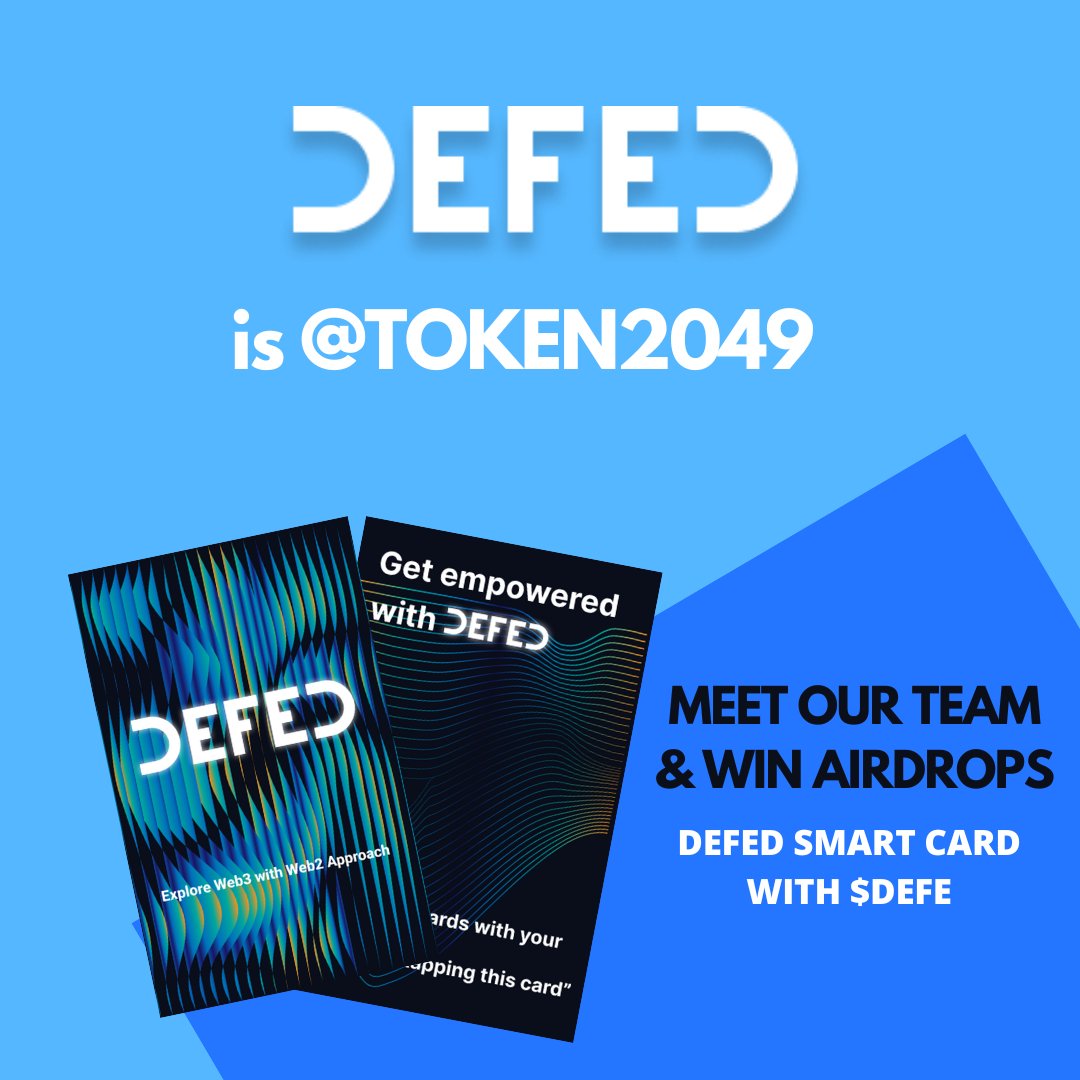 AsadSoo64420186's tweet photo. We are at TOKEN2049!
If you are attending the conference or side events happening TOKEN2049 this week, ping us and let’s connect!
You might win a chance for our merch and airdrops of $DEFE #DEFEDTEAM #Singapore #defedtoken @0xDEFEDJP @DEFED_OFFICIAL https://t.co/Fb2wk2jRTq