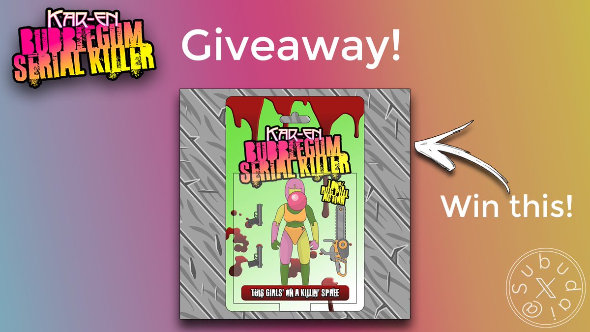Subudai (@subudai) on Twitter photo Giveaway! 🎉
If you are new to DrawnCompany's (<a href="/FunnyNFTGuy/">Drawn Company</a>) Kar-en action figures on @Wax_io or if you are working your way up to become a "Hyper Premium Wallet" holder, here is a chance to win one Kar-en Bubblegum Serial Killer!
This figurine embodies most parts of the BSK Giveaway! 🎉
If you are new to DrawnCompany's (<a href="/FunnyNFTGuy/">Drawn Company</a>) Kar-en action figures on @Wax_io or if you are working your way up to become a "Hyper Premium Wallet" holder, here is a chance to win one Kar-en Bubblegum Serial Killer!
This figurine embodies most parts of the BSK