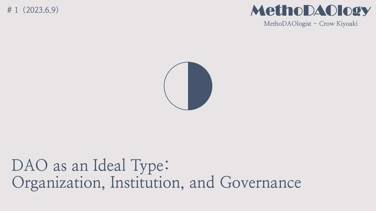 methodaologist's tweet image. In Jun 2023, I founded MethoDAOlogy as a small team for advancing DAO-oriented research in social sciences.

Part of the first presentation of my own work in Uncommons⬇️

（🙋🏻Always looking for the organic connections within the academic community network😀）