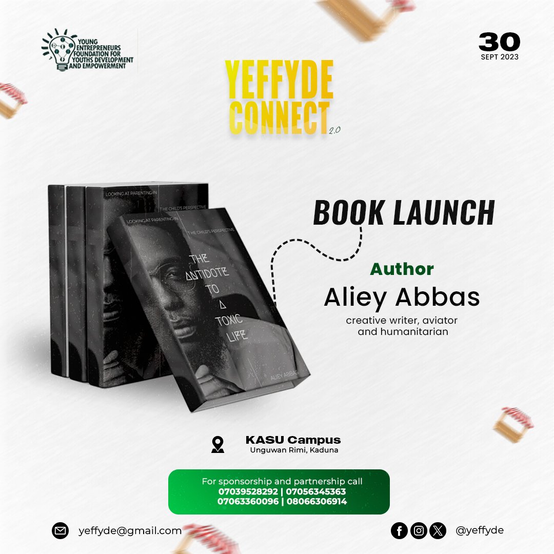 yeffyde's tweet photo. Book Launch #YeffydeConnect2.0

Author: @Alieyabbas https://t.co/BO2DmMaJ8j