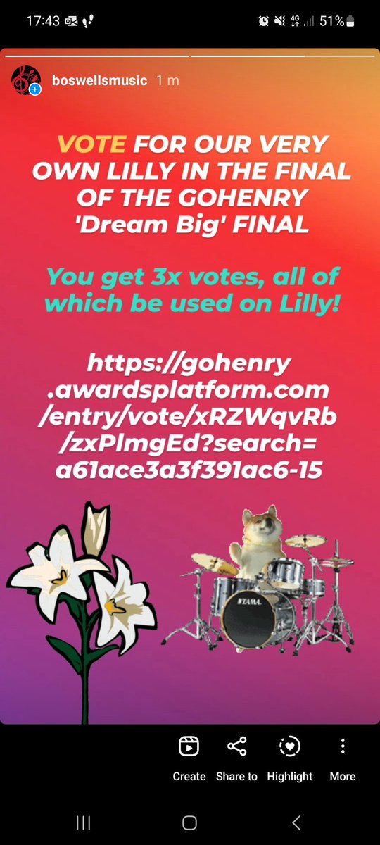 Vote for our very own <a href="/BoswellsSchool/">The Boswells School</a> student Lilly to help her fund her dream career of becoming a musician and drummer!
gohenry.awardsplatform.com/entry/vote/xRZ…