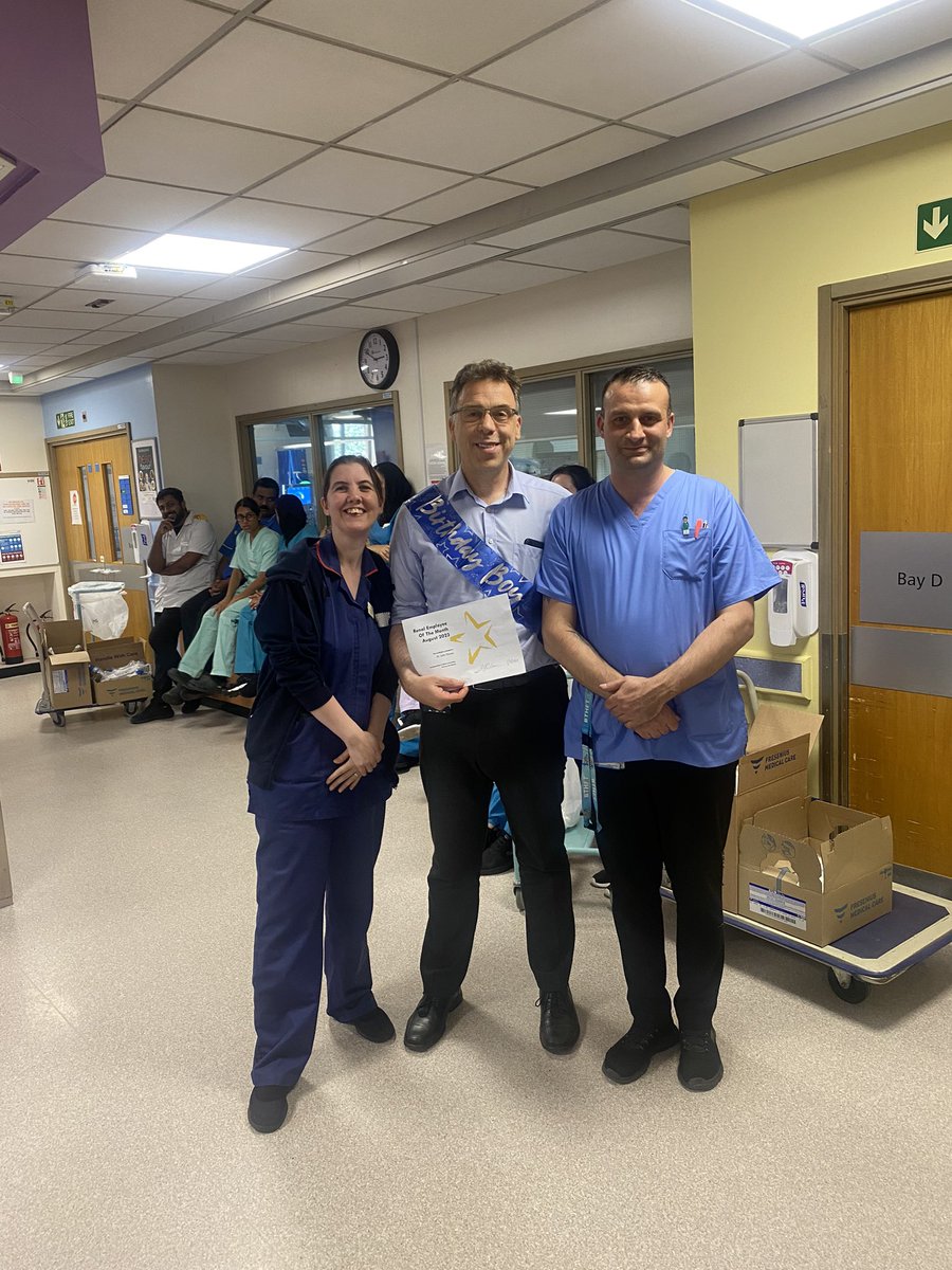 BthftR's tweet photo. Double celebration on the renal unit for Dr stoves as he is our renal employee of the month chosen by our wonderful patients! It also happens to be his birthday!  Happy birthday 🎁🎂 @StovesJohn @BTHFT @raz_bashir @bthft https://t.co/xOotSaMkYv