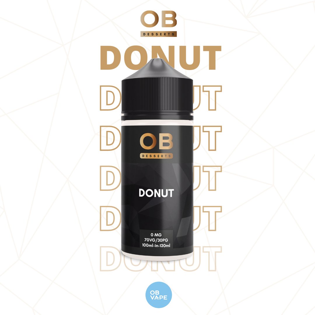 ObVape's tweet photo. OB Desserts Donut is a light fluffy donut flavour available in 100ml shortfill. What a flavour. 😍

And... OB Desserts are €20 or 3 for €50

Available here https://t.co/ib3cYubrNg

#vape https://t.co/71p0YjYDgG
