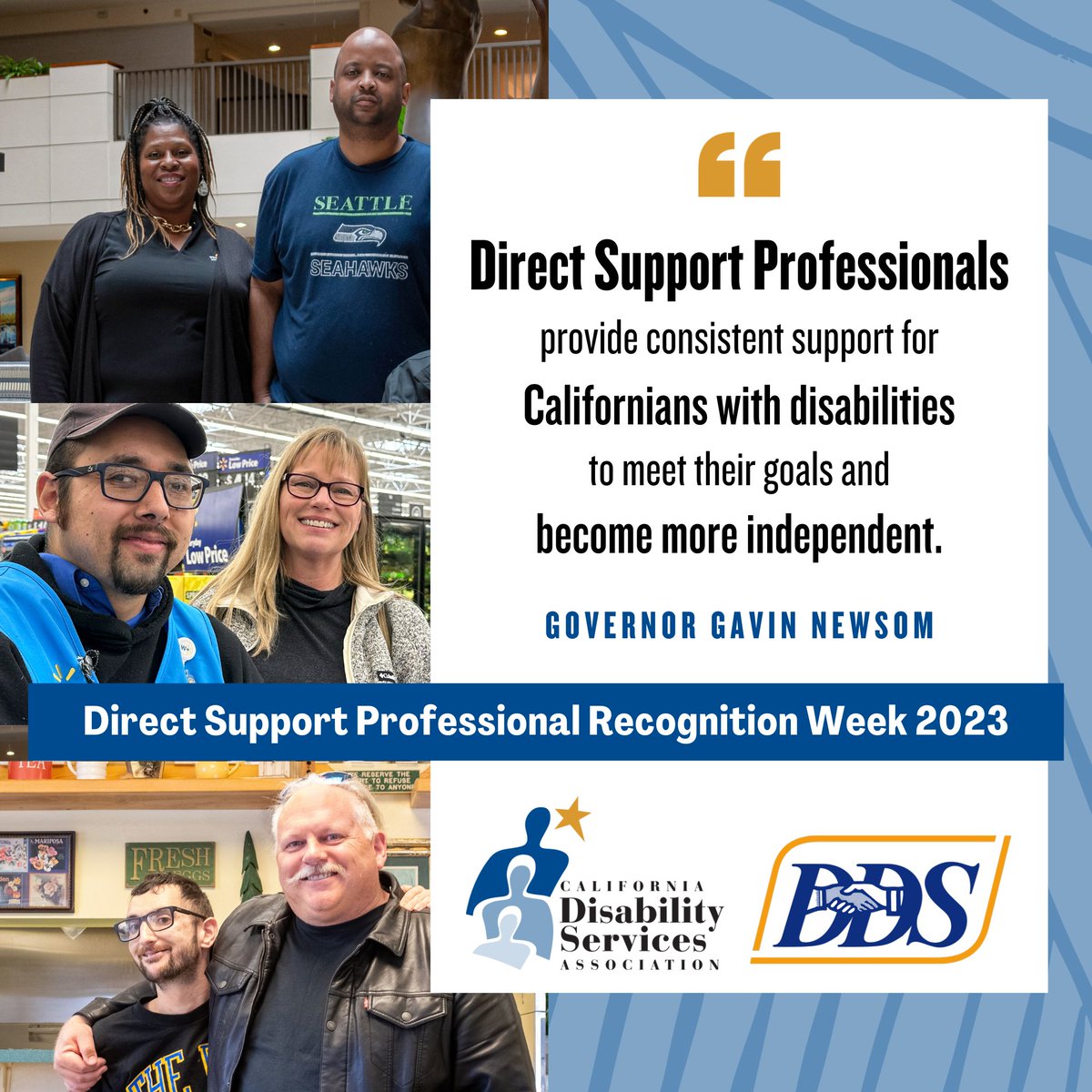 Thank you to all the Direct Support Professionals making a difference for Californians with disabilities every day. This week, the state is celebrating YOU! Governor Newsom commemorated September 10-16 as #DSPRW2023. Check it out here: tinyurl.com/DSPRW2023