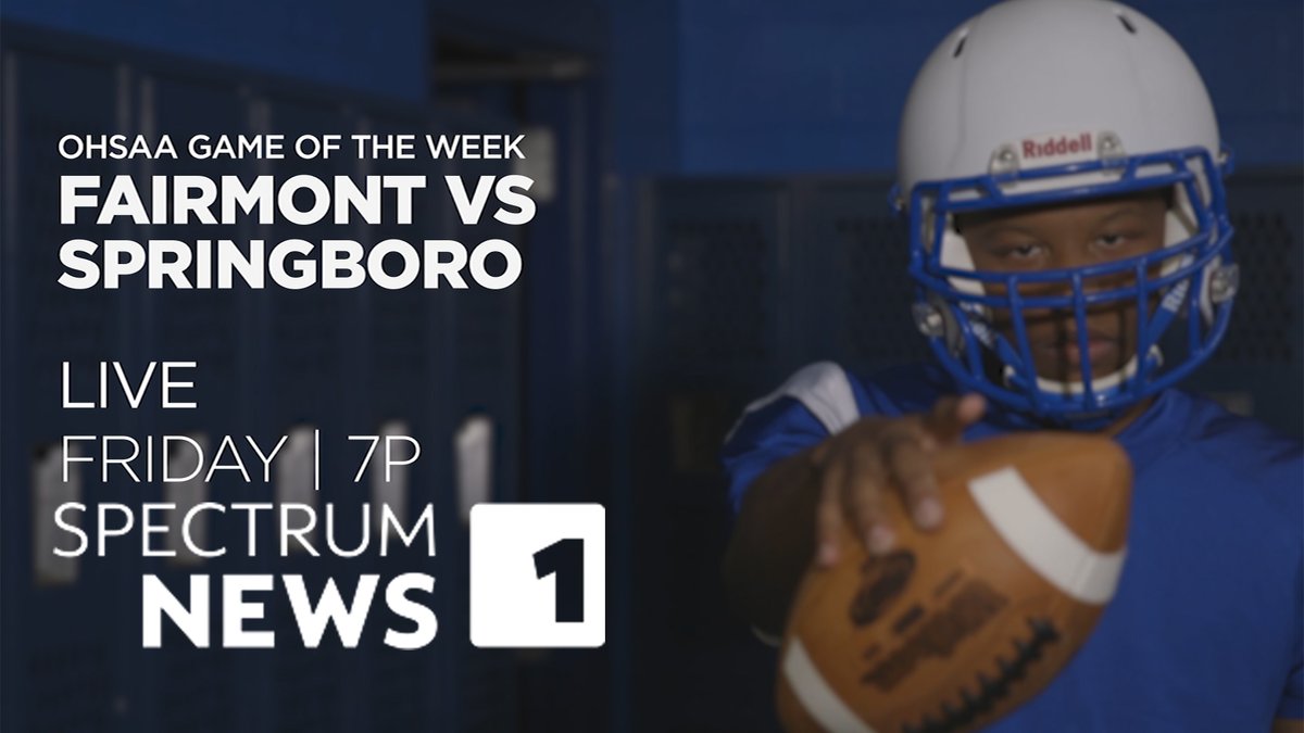 For those that can't make it to the Homecoming game this Friday vs. Fairmont, you can watch the game live on Spectrum News 1 (Channel 1 on Spectrum Cable) or through the Spectrum News App (login required) and available for purchase from the OHSAA at ohsaa.tv.