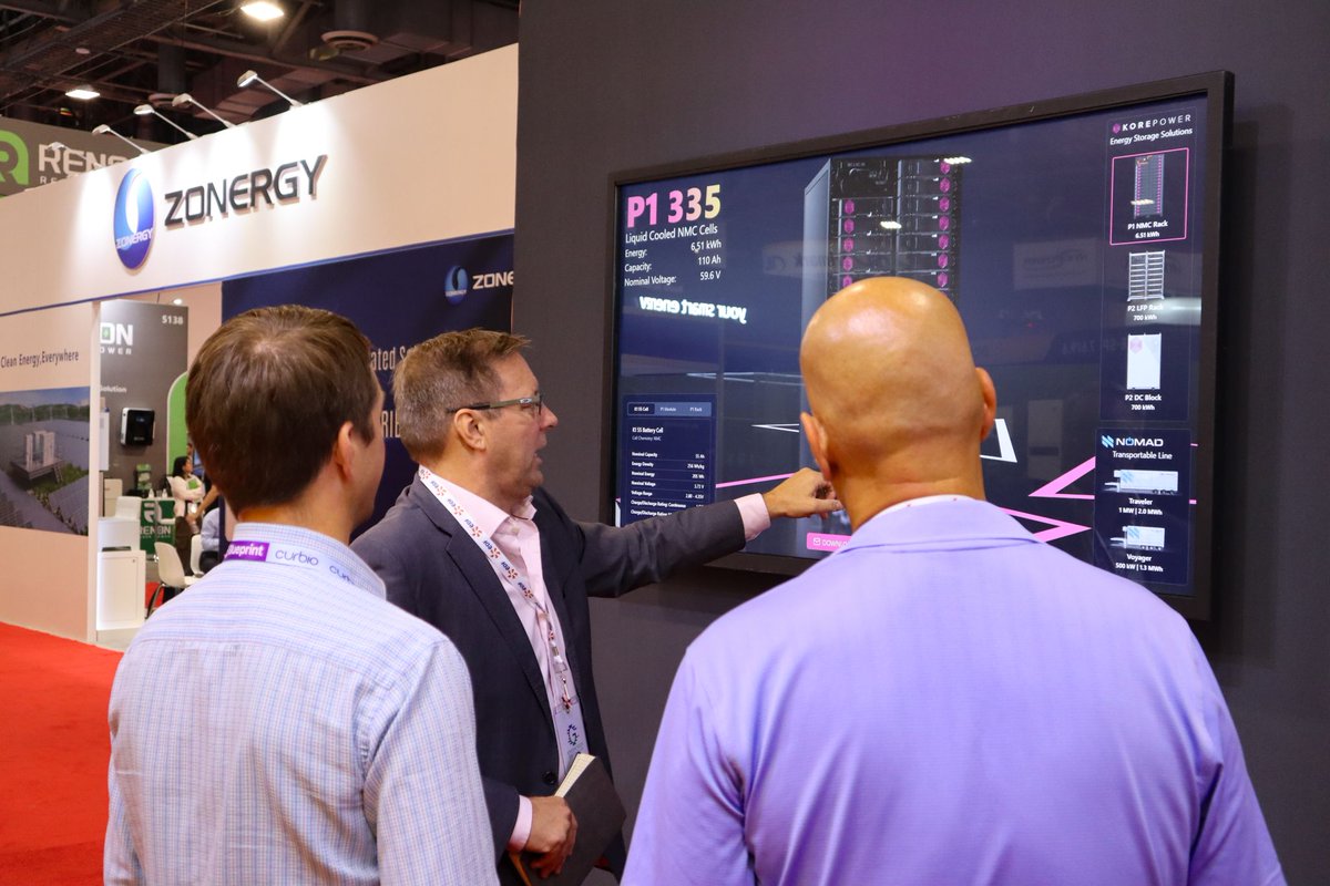 kore_power's tweet photo. Day 1 wrapped and onto Day 2 at @REPlusEvents . If you haven't made it over to our booth (5130) stop by and say hi!
#KOREPower #CleanEnergyAction https://t.co/B2LfCIQa5D