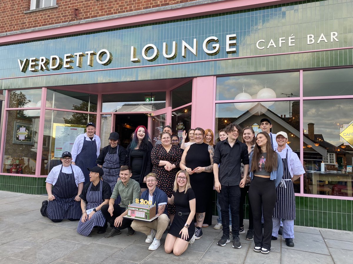 justinmcarter's tweet photo. Verdetto Lounge in Buckingham opened today. It is Lounge number 200. Blimey! Best of luck to Bobby, Em and the team and a big shout to Bobby’s mum Ruth for the lovely cake. https://t.co/xUSCbArRxA