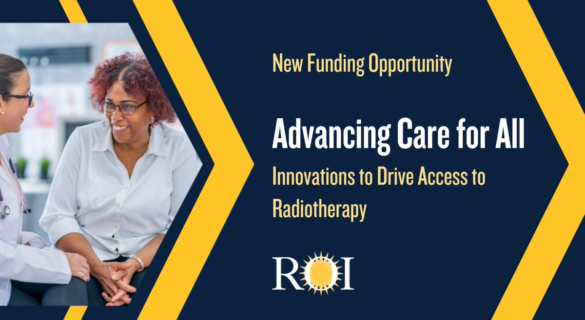 ROI's new request for proposals is now open! Our 2024 grants will support research that leads to increased access to RT & advances care for all patients with cancer. Learn more about our new funding opportunity: roinstitute.org/Research-and-E… Excited to see your great ideas #radonc!