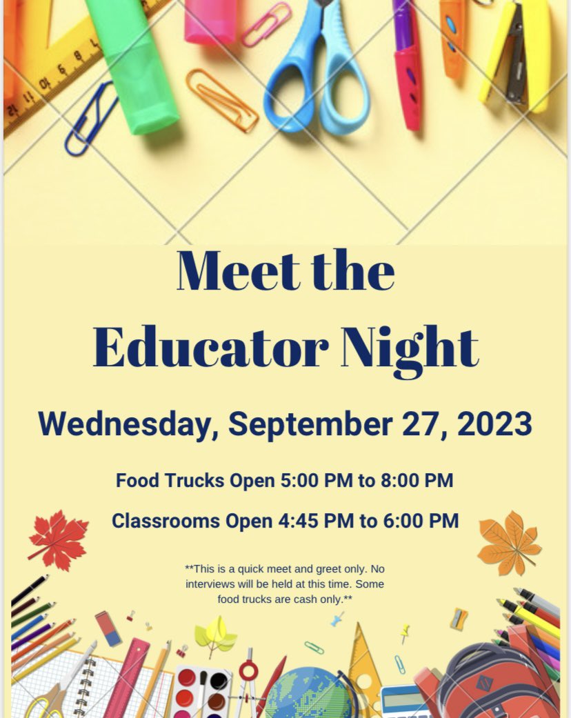 WOorcas's tweet photo. We are excited to announce to our families that we will be hosting our ‘Meet the Educators Night’ on Sept. 27. 

Mark your calendars and see you there! https://t.co/EuO8F1bf0i