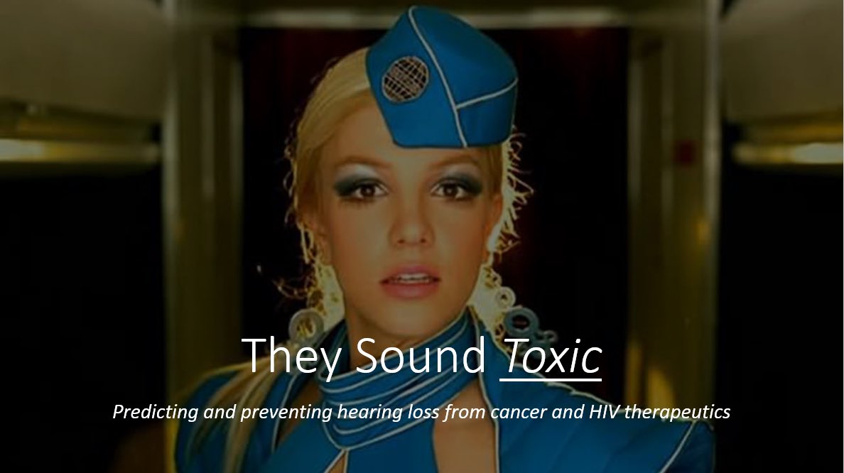 I think this title slide may have given my audience unrealistic expectations about what was to come. (Way too much information about AI tools to detect and predict hearing loss, and only 3 other Britney references)