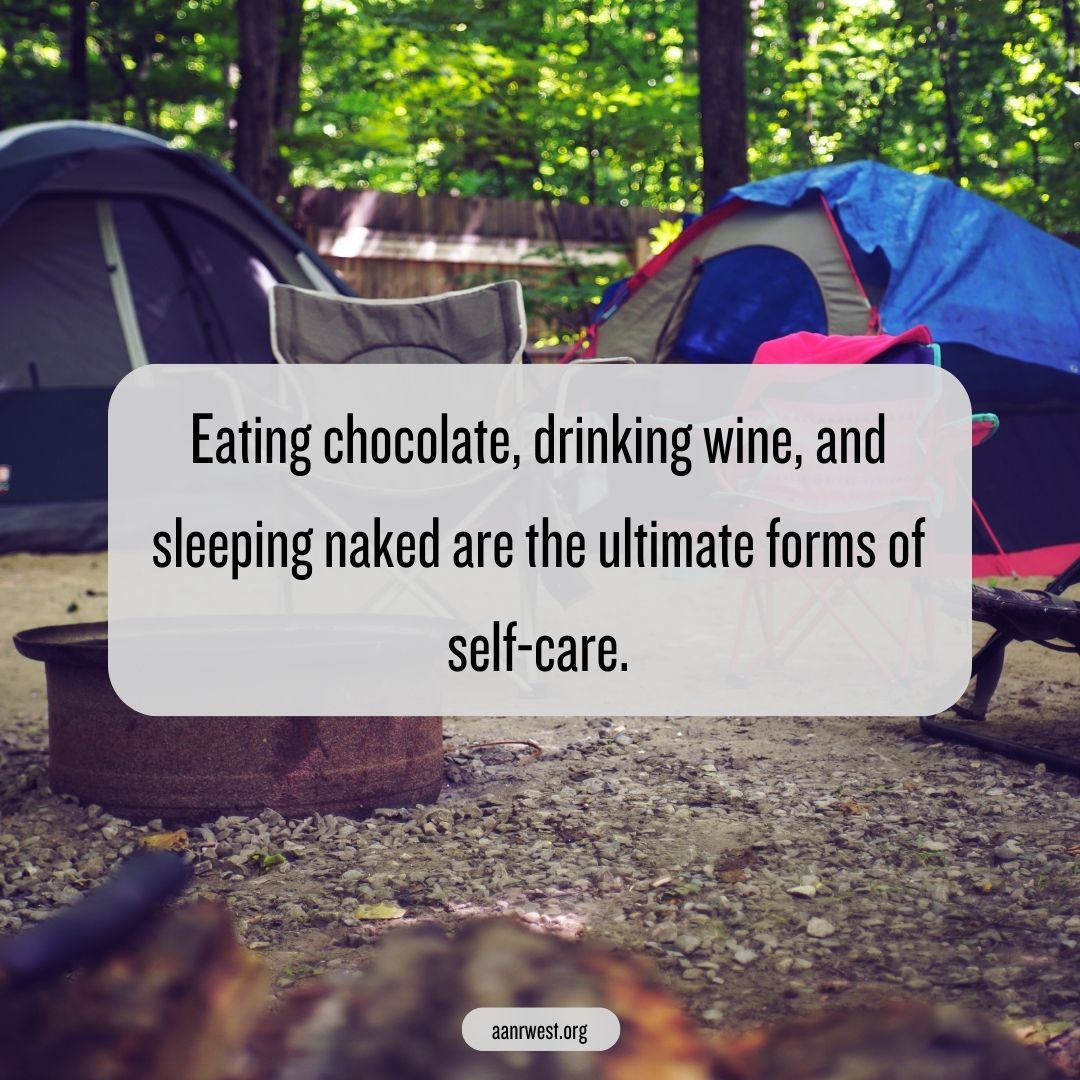 Treat yourself the way you deserve! 💆‍♀️ Indulge in the perfect recipe for ultimate self-care: chocolate, wine, and ahem sleeping naked. #SelfCareTips #NakedSnuggles Time to glow up and live your best life ✨ aanrwest.org