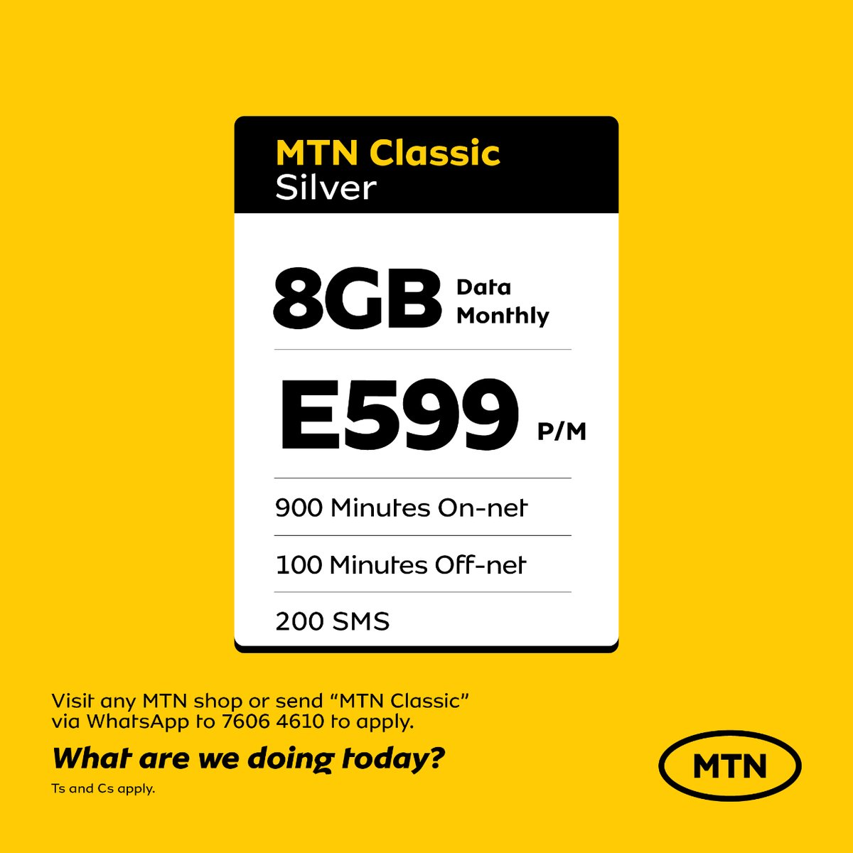MTNEswatini's tweet photo. Experience a whole new way to connect with the new MTN Classic contract! Visit any MTN store or DM us on Whatsapp to get yours today. 

#ConnectYourWay 
#MTNClassic https://t.co/ZqDbxtCpi9