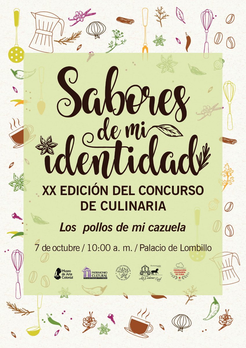 ColonialMuseos's tweet photo. El concurso de culinaria Sabores de mi Identidad llega  a su XX Edición con una programación especial que llevará por título “Los pollos de mi cazuela”. https://t.co/oPXtZRIDl3