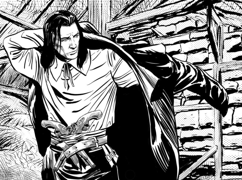 A peek at one of the Solomon Kane stories I'm making.