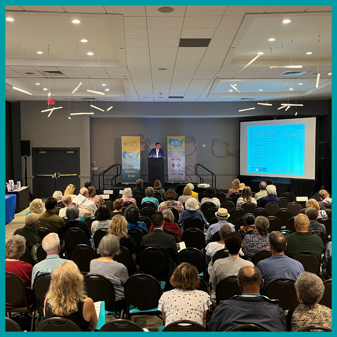 alzfdn's tweet photo. ๐ What a great turnout at our Educating America Tour Missouri Alzheimer's & Caregiver Conference. And we are still going strong.
#alzheimer #dementia #educatingamerica #alzfoundation #alzfdn #caregiver #missouri #stlouis #brain #cognitive https://t.co/kljLnzfpC3