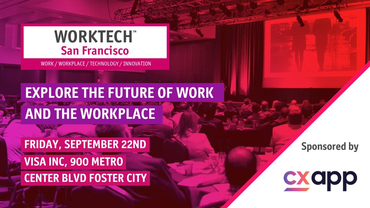 We’ll be heading to San Francisco next week as a Silver Sponsor of @WorktechEvents SF! Grab your ticket at 20% off with our VIP discount code WT23-SF-VIP today: hubs.la/Q02272Wb0 

#WT23SF #WORKTECHSF23 #WORKTECH #WORKTECHSF #CXAPP #CXAI