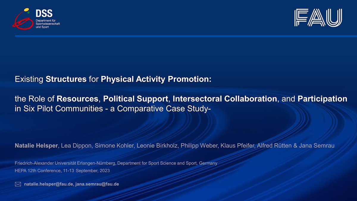 Another highlight of the #HEPAeurope2023 conference was the nomination of our colleague Natalie Helsper for the <a href="/hepaeurope/">HEPA Europe</a> Young Researcher Award. A big thank you to the HEPA Europe Scientific Steering Committee for this great opportunity! #physicalactivity