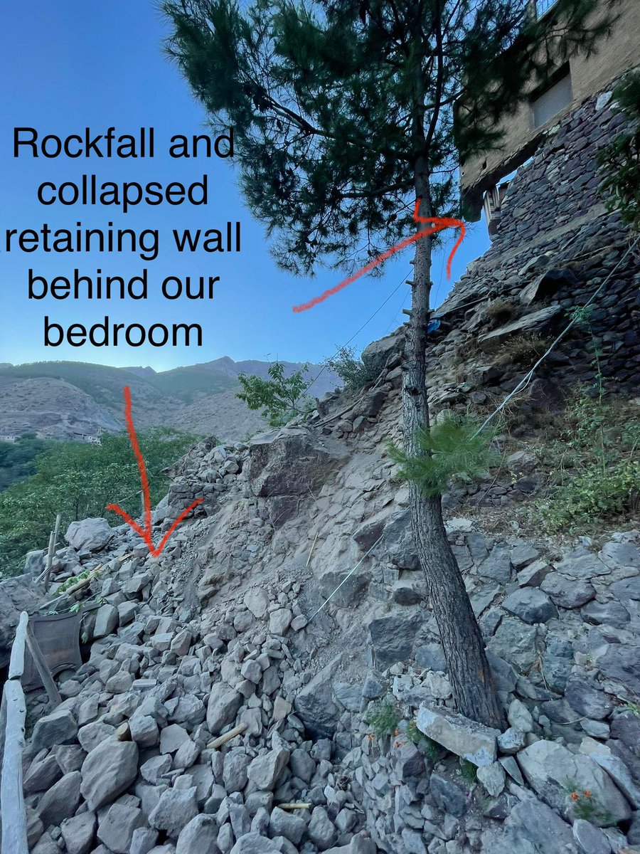 DanielAlberts7's tweet photo. Greetings from Morocco where on Friday night's #moroccoearthquake we were in the Atlas mountains. Spot the differences between Friday afternoon and Saturday morning. We were spared but many were not. The lodge we stayed at supports girls' education. Link below, please support. https://t.co/NQ5Hm731VT