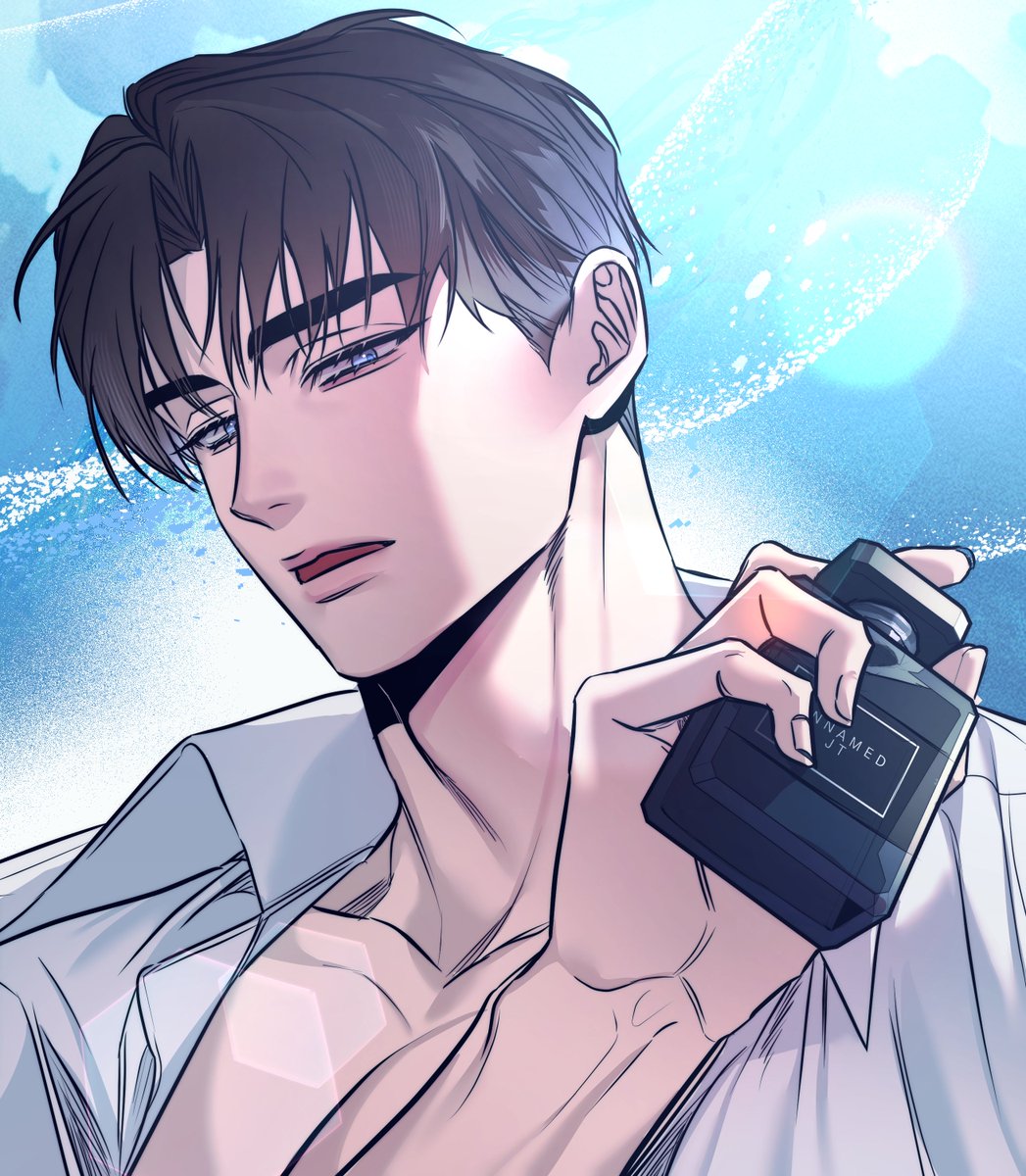 「여러분 잘생긴 지태 나오는 애욕 보실래욧? 레진에서 매주 토요일 10시에」|down / 강뿌콘のイラスト