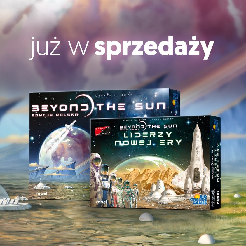 Kolejna gra z top100 BGG po polsku! Beyond the sun z dodatkiem Liderzy nowej ery od dziś w dobrych sklepach z grami.