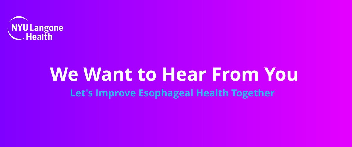 We are so thrilled to join the social media community of healthcare professionals and patients interested in esophageal health. Follow us for the latest evidence-based insights, news and updates. We welcome your thoughts and suggestions here: bit.ly/NYUCEHTopics @nyulangone