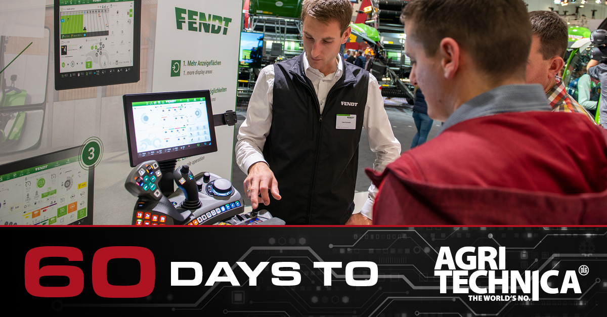AGCOcorp's tweet photo. Only 60 days left until AGRITECHNICA 2023! Join us to celebrate the fusion of cutting-edge technology and environmental stewardship. Unveil solutions that fuel efficient farming while ensuring a more sustainable and productive future for farmers. #CountdownToAGRITECHNICA https://t.co/IgciW97evq