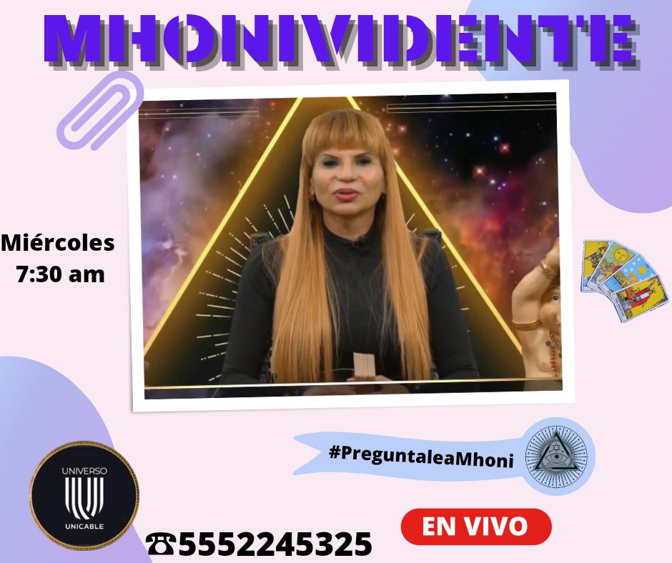 IvetteEnrquez2's tweet image. Recuerda llamar al estudio totalmente en vivo @mhonividente con #PreguntaleaMhoni no lo olvides #MhonienUnicable