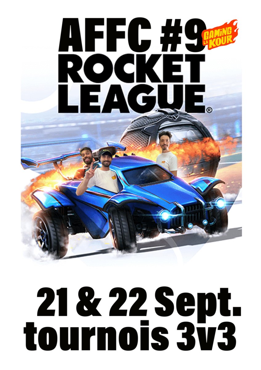 Komen i lé les Gamers la kour ??

L'AFFC revient sur nos antennes!! 🫵
Les jeudi 21 &amp; vendredi 22 Sept à partir de 20h 🔥

Il est ouvert à 8 équipes maximum.
Le format est du 3v3.

Inscriptions ouvertes jusqu'au 18 sept 2023 (fin des inscriptions à 12h).
play.toornament.com/fr/tournaments…