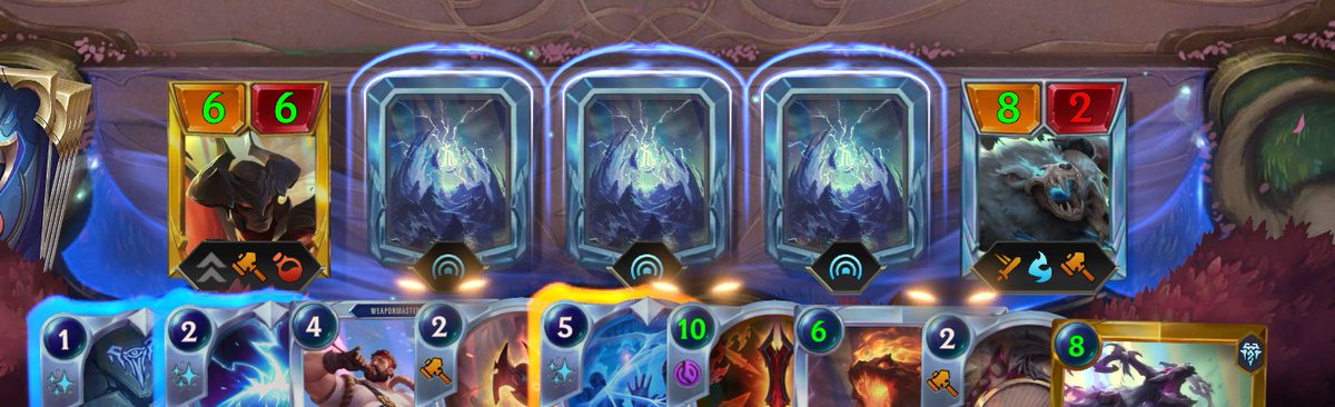 I thought they were supposed to stack, bug? They didn't even stack at all afterwards. Also the costs of my titanic's were only reduced by 1. (Ursine was on board and I played lvl 1 volibear for explanation) <a href="/RubinZoo/">Steve Rubin</a> <a href="/PlayRuneterra/">Legends of Runeterra</a>