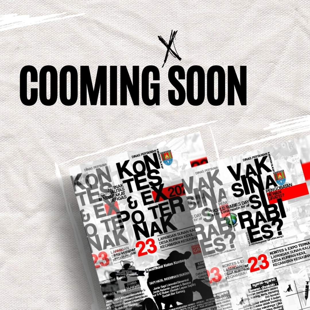 Dispertan_Clp's tweet photo. Halo SobaTani dan SobaTernak semua!

Sesaat lagi akan ada event ternak di Cilacap looo.. Apa aja ya kira-kira kegiatannya? Untuk tahu lebih lanjut, kepo in postingan kita selanjutnya yaaa!

Check this out>>>

#kontesternak2023 #vaksinasirabiesgratis 
#petlovers https://t.co/G9Utdp58vn
