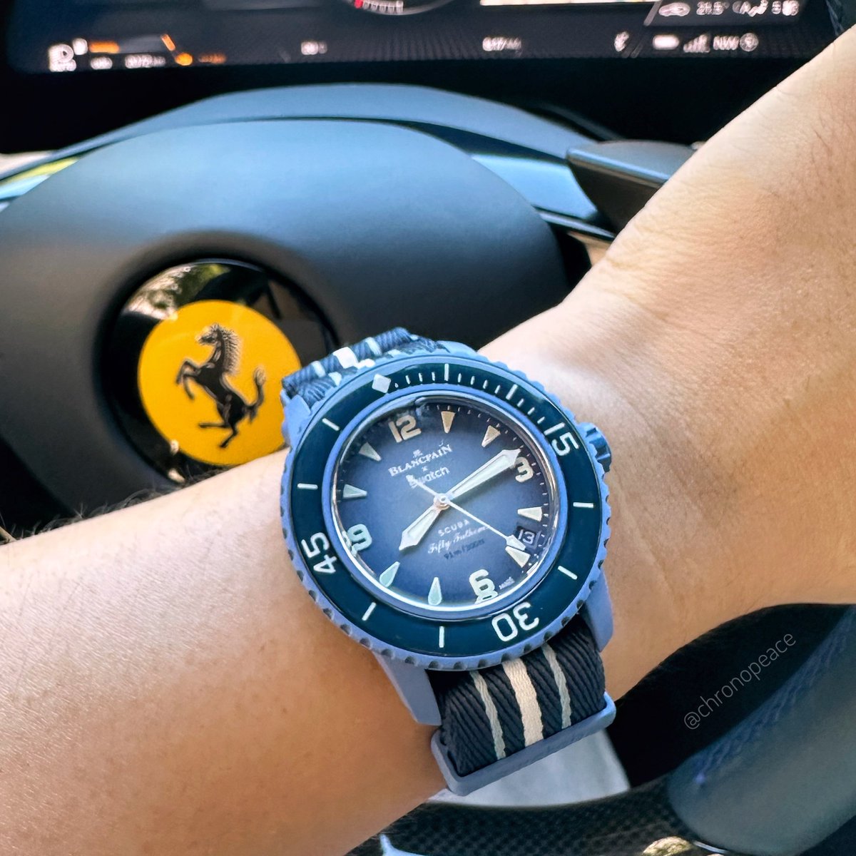 Blancpain x Swatch Scuba ブラック( 自動巻き) スウォッチブランパン