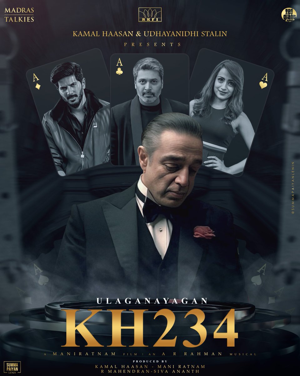 SummaLenin's tweet photo. Ulaganayagan KH 234 Special Poster..!

#kh234 #KamalHaasan234 #kamalhassan #maniratnam #ARRahman #jayamravi #TrishaKrishnan #dqsalmaan 

@ikamalhaasan @actor_jayamravi @trishtrashers @dulQuer @RedGiantMovies_ @MadrasTalkies_ @RKFI https://t.co/cAYcxtuIdw