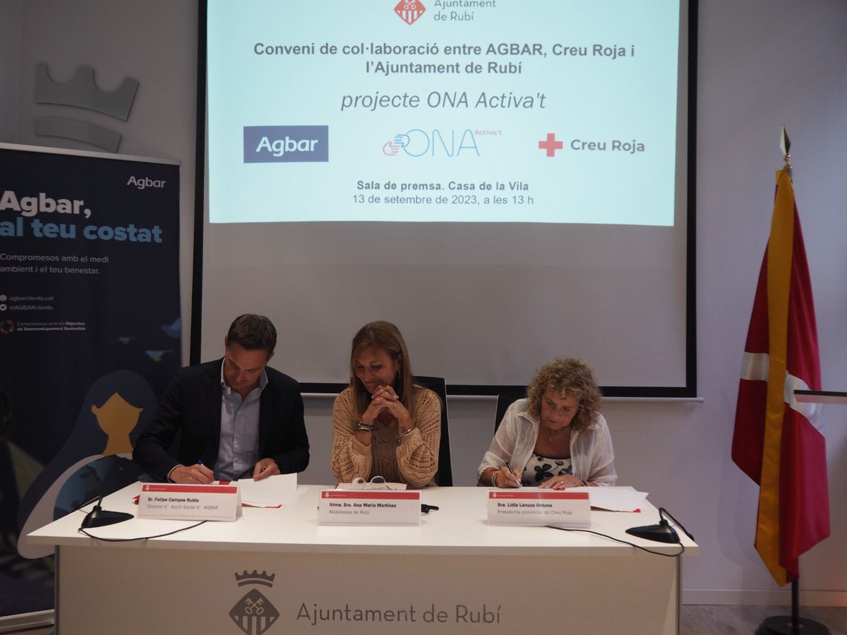 AGBARclients's tweet image. 🤝 A #RubíCity implementem el #ProgramaONA Activa&apos;t amb l&apos;@AjRubi i @CreuRojaCAT.

Impulsem projectes socials que contribueixen a la inserció laboral de les persones en situació de vulnerabilitat.

👉 Informa-te&apos;n: agbarclients.cat/ca/-/desplegue…